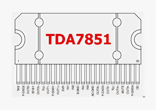 Типовая схема включения tda7388